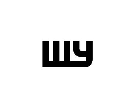 WY YW Logo design vector templateのイラスト素材