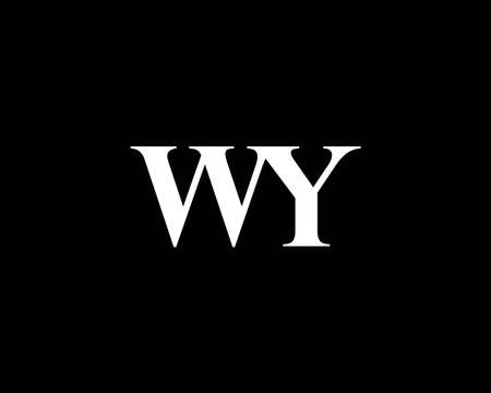 WY YW Logo design vector templateのイラスト素材