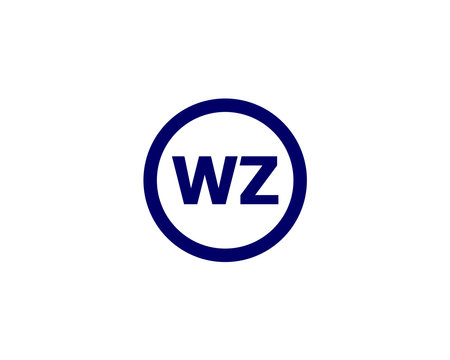 WZ ZW logo design vector templateのイラスト素材