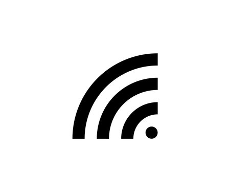 Wifi icon. Wifi symbol. Wireless signal. Flat design style.