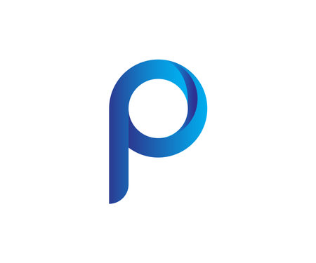 Initial letter P logo or p logo vector design template. Creative letter P logo design.のイラスト素材