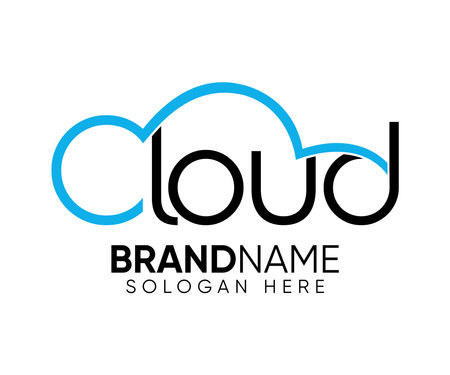 Cloud design. Cloud technology design. Cloud computing designのイラスト素材
