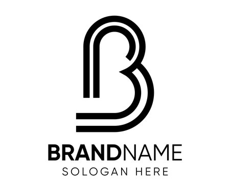 B letter design. Initial letter B vector design template.のイラスト素材