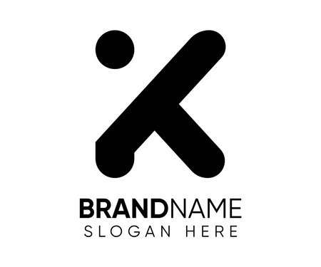 K X logo design vector templateのイラスト素材