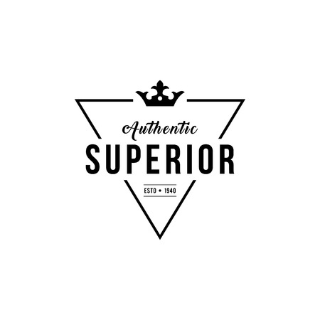 Vintage denim and Classical Clothing line labelのイラスト素材