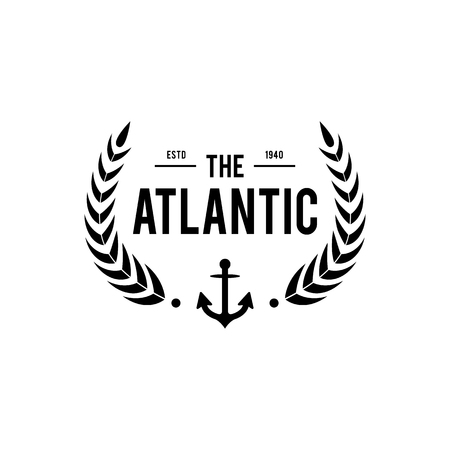 Vintage nautical, Retro design elementのイラスト素材