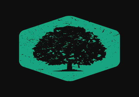 Oak Tree Symbol illustrationのイラスト素材