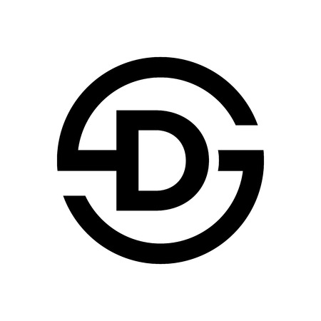 Letter S symbol Combination with Dのイラスト素材