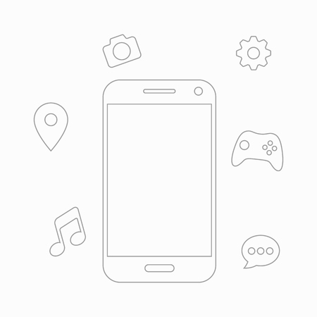 Mobile Phone Technology Concept illustrationのイラスト素材