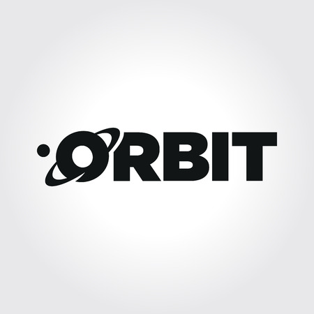 Orbit Typography Symbol illustrationのイラスト素材