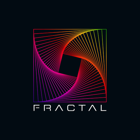 Abstract Colorful Fractal Symbol for creative businessのイラスト素材