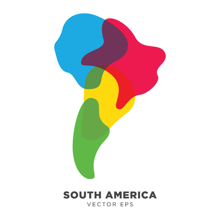 Creative South America Map Vector, vector eps 10のイラスト素材