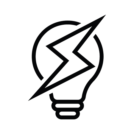 Light Bulb power ideas Concept vector eps 10 in white backgroundのイラスト素材