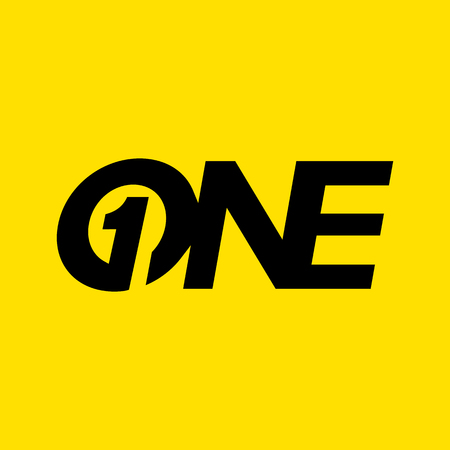 Number One Typography Symbol Designのイラスト素材