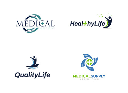 Medical Assurance and Quality Life Logo Sign Symbol Iconのイラスト素材