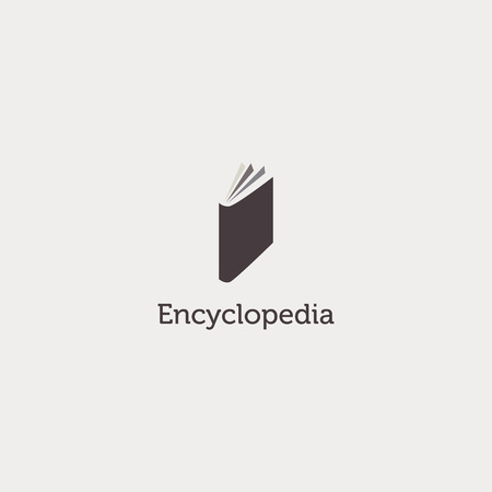 Simple Clean Encyclopedia Book Logo Sign Symbol Iconのイラスト素材