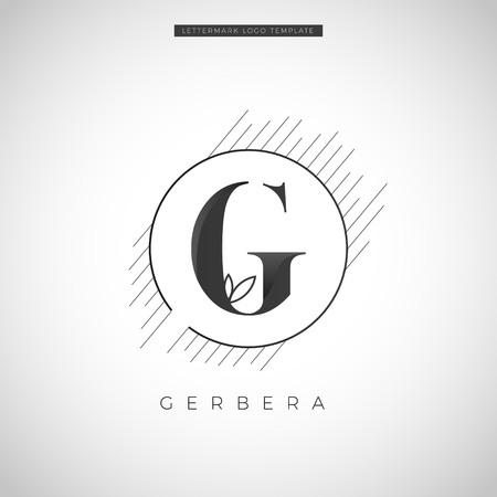 Simple Initial Letter Type G Business Name Logo Templateのイラスト素材