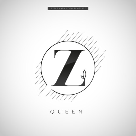 Simple Initial Letter Type Z Business Name Logo Templateのイラスト素材