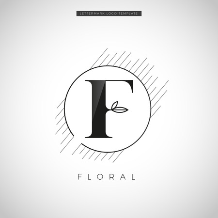 Simple Initial Letter Type F Business Name Logo Templateのイラスト素材