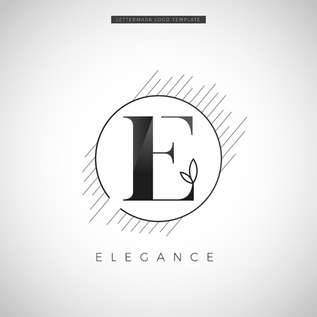 Simple Initial Letter Type E Business Name Logo Templateのイラスト素材