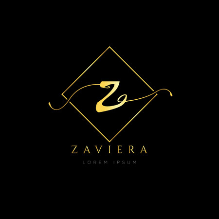 Simple Elegance Initial Letter Z Logo Type Sign Symbol Iconのイラスト素材