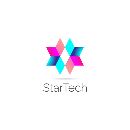 Abstract Colorful Star Logo Sign Symbol Iconのイラスト素材