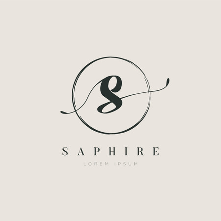 Simple Elegant Initial Letter Type S Logo Sign Symbol Iconのイラスト素材