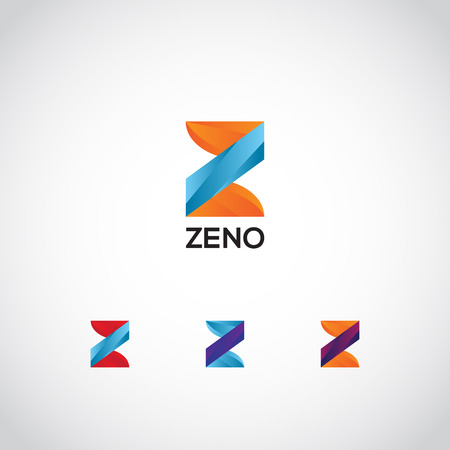 Abstract Colorful Letter Z Logo Shape Sign Symbol Iconのイラスト素材
