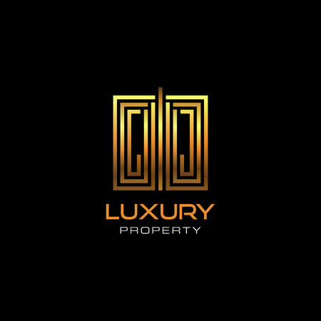 Urban Elite Property Logo With Metal Silver Colorのイラスト素材