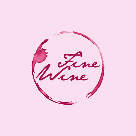 Fine Wine Stain Logo Symbolのイラスト素材