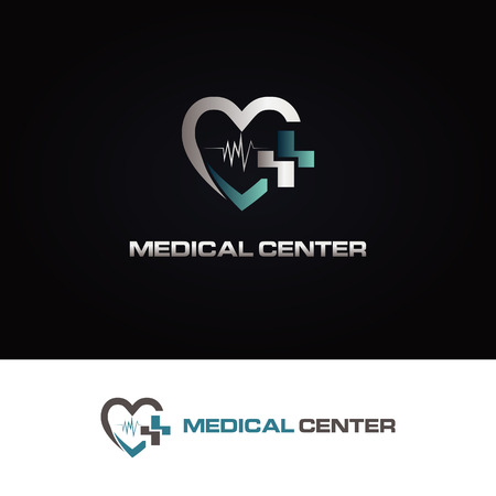 Heart Medical Center Logo Symbol iconのイラスト素材