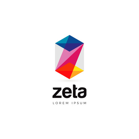 Abstract Transparency Colorful Letter Z Logoのイラスト素材