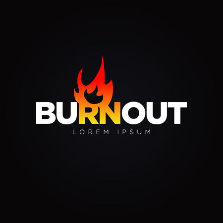 Burnout Fire Logo Design Symbolのイラスト素材