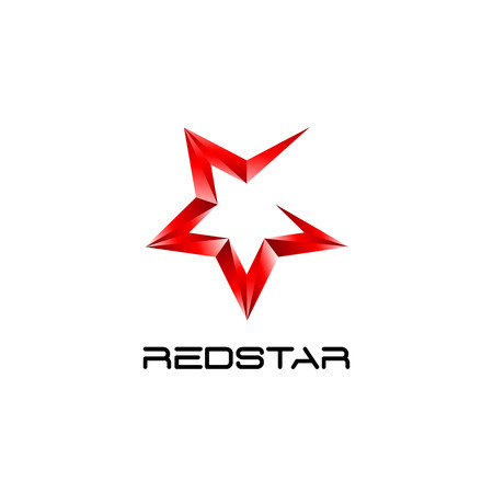 Abstract Red Star Logo Symbol Iconのイラスト素材