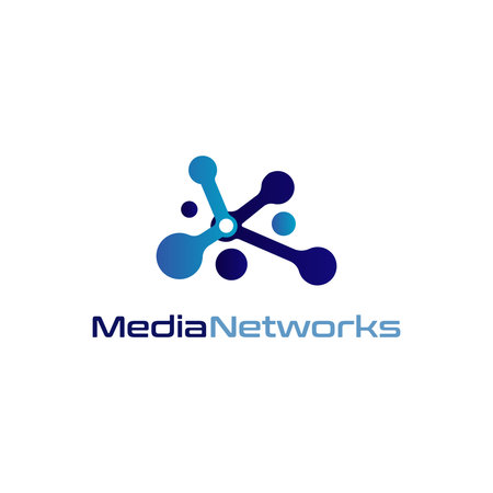 Media Networks Logo Design Symbolのイラスト素材
