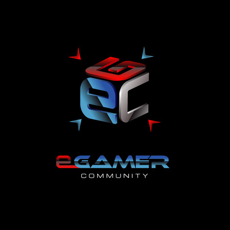 Internet E-Sport Game Logo Communityのイラスト素材