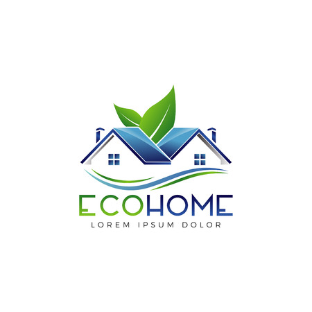 Eco Home Logo Symbol Iconのイラスト素材