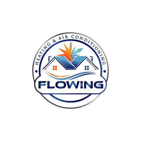 Home Air Conditioner Logo Symbol Iconのイラスト素材