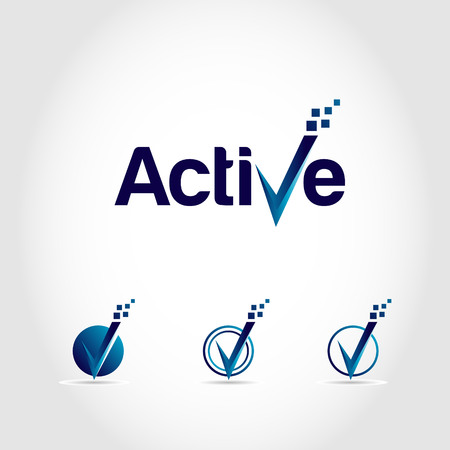 Active Check Mark V Logo Symbol Iconのイラスト素材