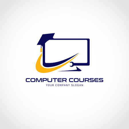 Computer Courses Logo Sign Symbol Iconのイラスト素材