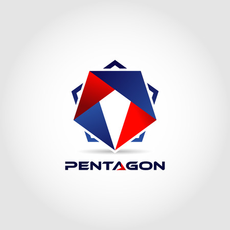 Pentagon Military Logo Design Symbolのイラスト素材