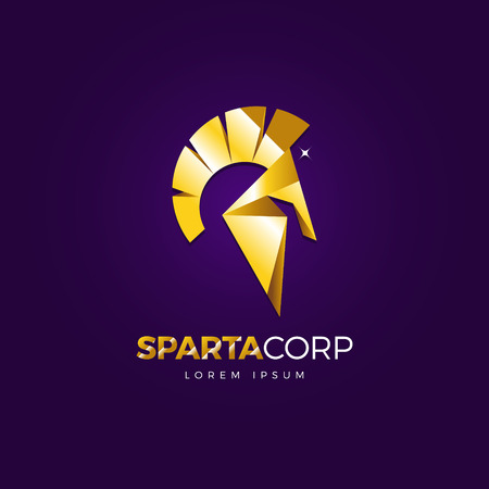 Sparta Helmet Company Business Logo Designのイラスト素材