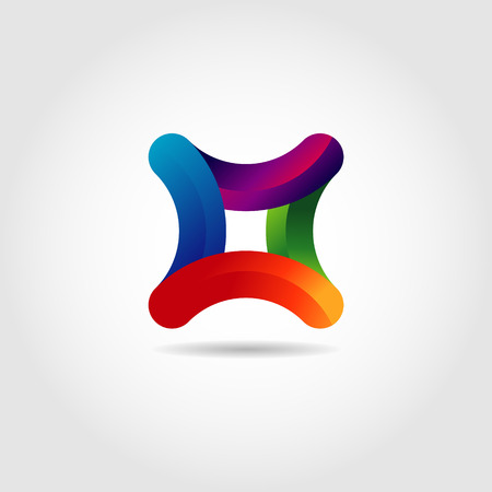 Abstract Colorful Logo Sign Symbol Iconのイラスト素材