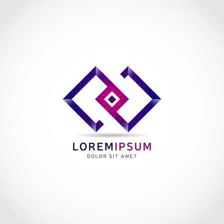 Abstract Purple Logo Design Templateのイラスト素材