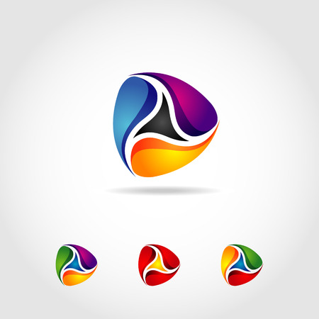 Dynamic Loop Shape Logo Sign Symbol Iconのイラスト素材