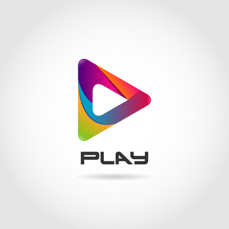 Colorful Play Logo Sign Symbol Iconのイラスト素材