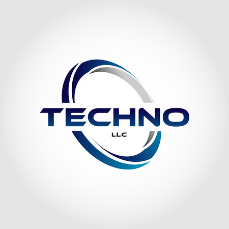 Blue Circle Logo Template Sign Symbol Iconのイラスト素材