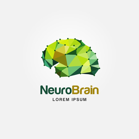 Modern Colorful Brain Logoのイラスト素材