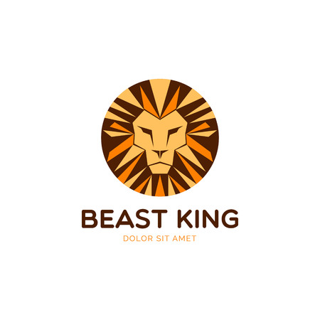 Yellow Lion Logo Sign Symbol Iconのイラスト素材