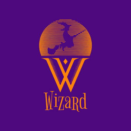 Wizard Witch Logo Sign Symbol Iconのイラスト素材